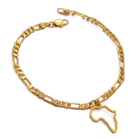 OUTLINE OF AFRICA BRACELET - 18K GOLD PLATED